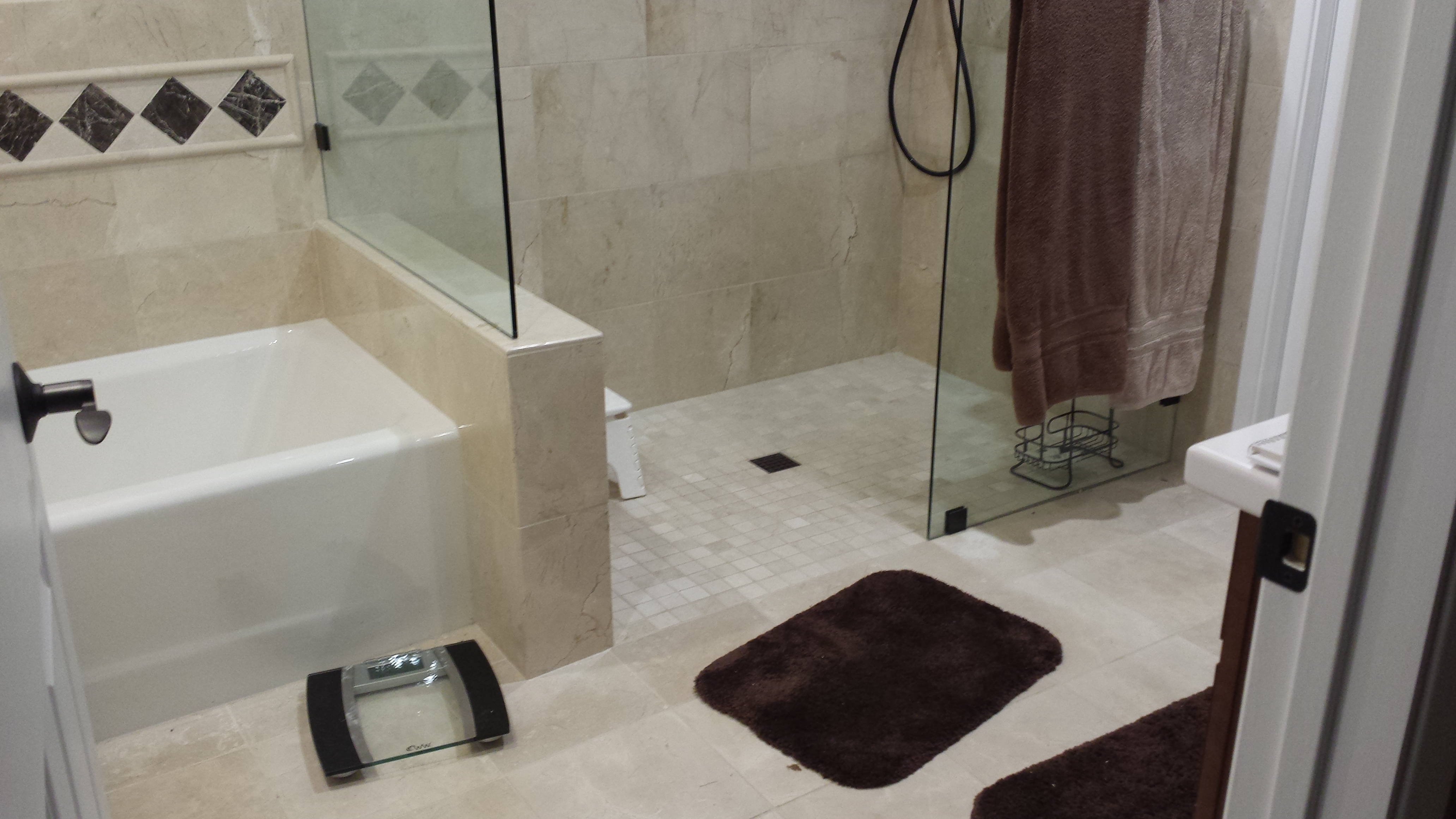 Marble Shower Tub 1 | Hunter Tile and Stone